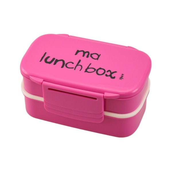 Lunch box rose smiley 4 compartiments 1,2L - repas bureau et pique-nique
