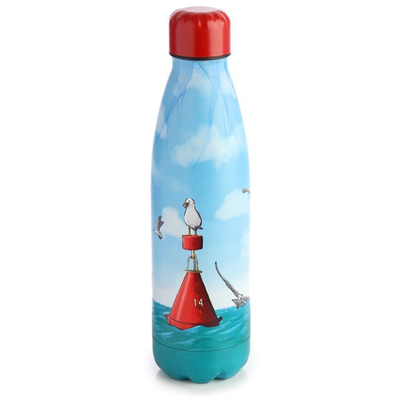 Bouteille Isotherme Mouettes Bord de Mer — Gourde Inox Originale