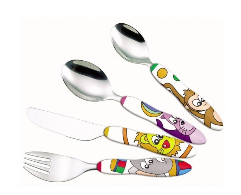Set 4 Couverts Enfant CIRCUS — Apprendre à Manger Seul en S'amusant
