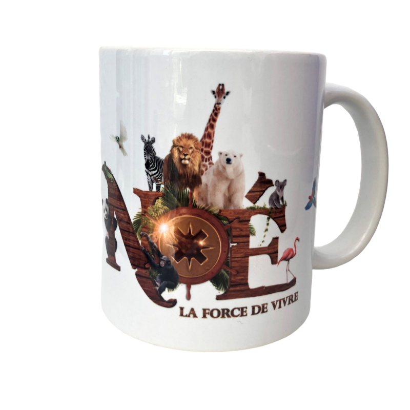 Tasse Arche de Noé 300ml céramique premium - Poignée ergonomique - Cadeau amateur animaux