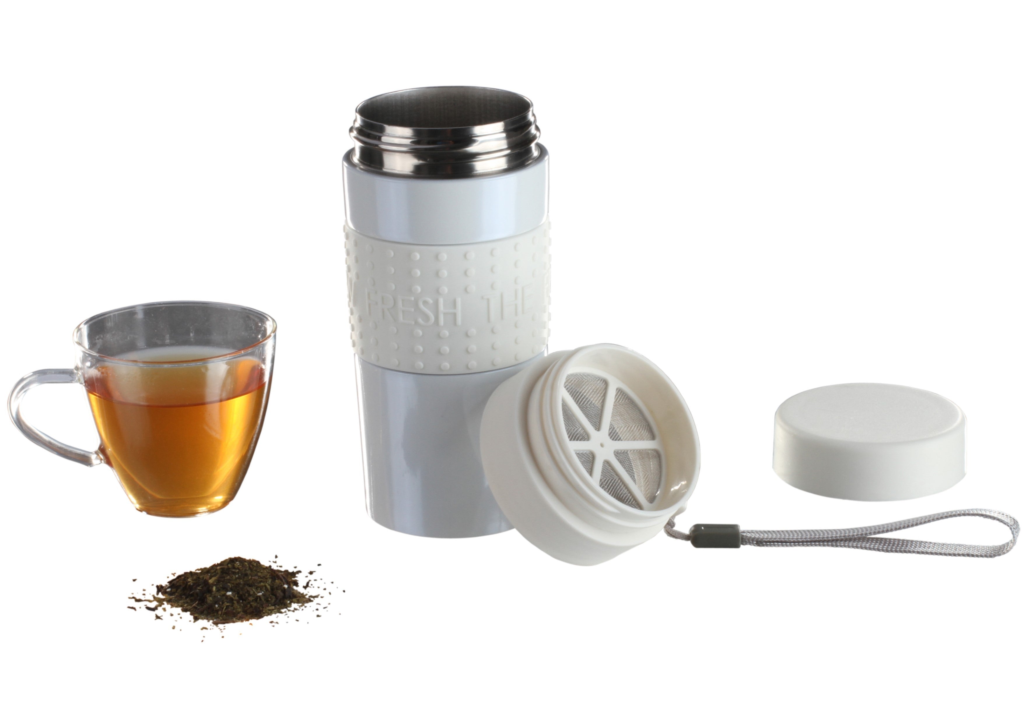 Mug de voyage isotherme avec filtre à thé