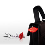 Porte-clés de sac bouche rouge