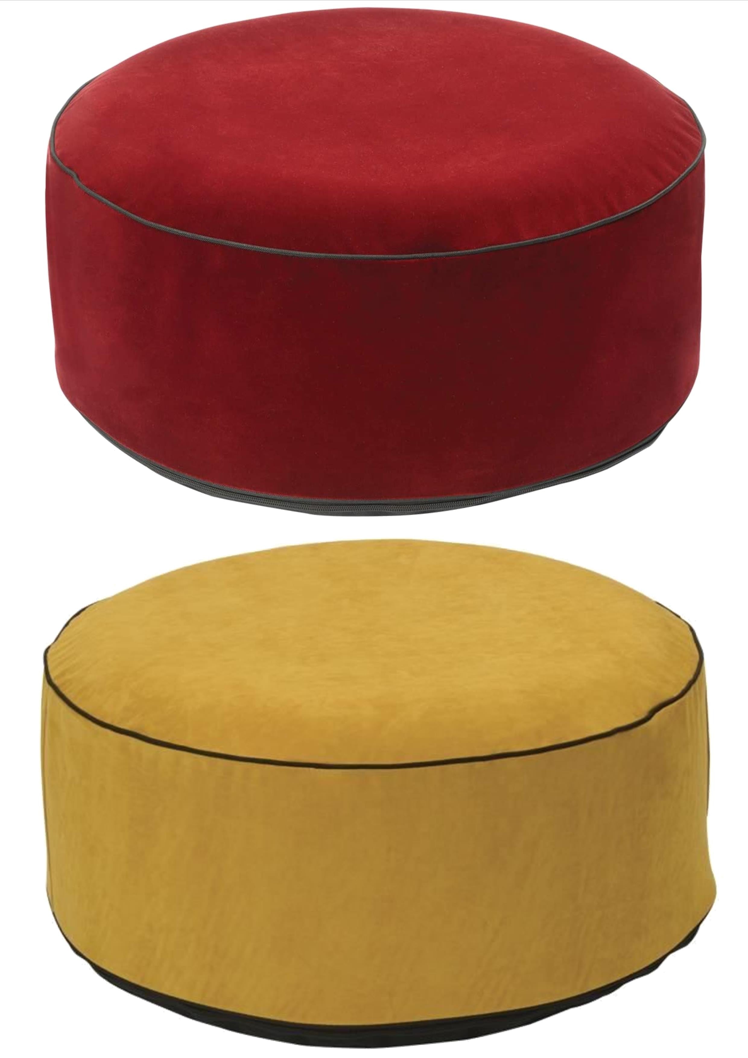 Pouf gonflable velours