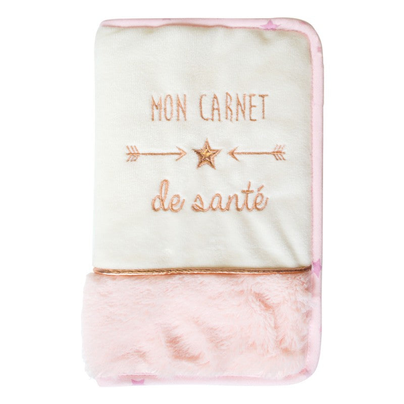 Protège Carnet de Santé Bébé Rose — Cadeau Naissance Original