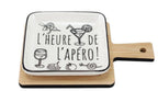 Ramequin apéro céramique blanche sur plateau bambou - l'heure de l'apéro